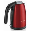 KETTLE BOSCH TWK7804, 1.7 litres, 2200w, closed heating element, stainless steel, red