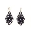 Lace earrings "Lady winter" black