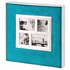 BRAUBERG wedding photo album, 20 magnetic sheets 30х32 cm, textured leather, blue