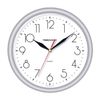 Wall clock TROYKA 21270212, circle, white, silver frame, 24,5х24,5x3,1 cm