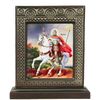 Vernissage of History / Icon-khachkar "Warlord Saint Sarkis and Saint Martiros" in a carved frame, 20 x 17