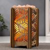 Сималенд /  Salt lamp with dimmer "Basket" pattern leaves