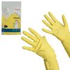 VILEDA / Household rubber gloves "Contract" with cotton dusting, size M (medium), yellow