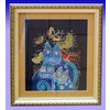Tấm tường "Gia đình Kotofeev" thêu chỉ vàng 30x25 cm