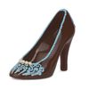 The sculpture of chocolate "Shoe" with blue ornament