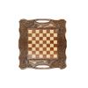 GamesDealer / Schach + Backgammon geschnitzt mit Ararat 2, Griff, Haleyan