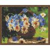 ВанГогВоМне / VanGogVoMne / Diamond mosaic "Daisies and cornflowers" 40x50 cm