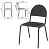 Serna visitor chair, black frame, black leather substitute