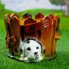 Хорошие сувениры / potes estampados "Cachorro em cima do muro" 20x20x15 cm