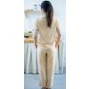 Beige suit for women for home with embroidery