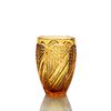 Гусевской Хрустальный завод / Crystal vase for flowers "Peony" large amber