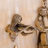Золотая антилопа / Painting "Trio: violinist, double bass player, saxophonist" on onyx