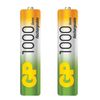 GP / Rechargeable batteries AAA Ni-Mh, 1000 mAh, set of 2 in blister