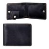 Purse mens FABULA "Kansas", 112х85 mm, genuine leather, stitching, black