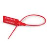 Seals plastic numbered, self-fixing, length of the working part 220 mm, red, set of 1000 pcs.