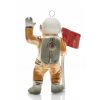 Фарфоровая мануфактура / Christmas tree toy "Cosmonaut with a flag"