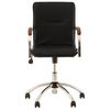 Armchair "Samba GTP", wooden overlays, chrome, black leatherette