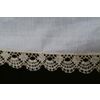 Снежинка / Snowflake / Oval linen tablecloth with handmade lace