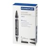 Marker STAEDTLER permanent bilateral, RED, 0.6 mm round / beveled 1,5-4 mm