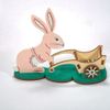 Wooden "Easter Bunny with a trolley" 490-1