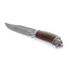 Knife "Lynx" from Damascus, wenge hilt, art casting cupronickel