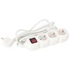 SONNEN / Power strip U-135GS, 3 sockets, with grounding, switch, 10 A, 5 m