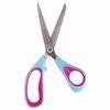 Scissors BRAUBERG "Extra", 190 mm, asymmetric, ribbed rubber inserts, turquoise-purple