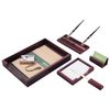 The table set BESTAR "Neptun" of wood, 5 pieces, color "red"