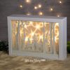 Kaemingk / New Year's lamp diorama Snow-white Forest 30 * 22 cm on batteries, 16 LED lamps