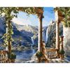 Опт-картина / Pittura con i numeri 40x50 Ragazza alla cascata
