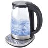 KETTLE KITFORT CT-618, 1.7 litres, 2200 w, closed heating element, 4 heating modes, glass, silver