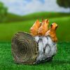 Хорошие сувениры / Figured planter "Three squirrels on a stump" 14x15 cm