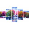 Опт-картина / Polyptych Colorful trees