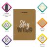 BRAUBERG / Carnet 60 l. couverture à carreaux CRAFT, papier beige 70 g/m2, couture, B5 (179x250 mm), SLOGAN / 4 pcs.