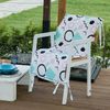 Этель / Cushion for an outdoor chair Squares, 50 × 100 + 2 cm, reps impregnated with VMGO, 100% cotton