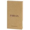 FABULA / Three-row business card holder "Kansas" for 120 business cards, genuine leather, stitching, 2 buttons, black