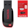 SANDISK / Flash Drive 32 GB, Cruzer Blade, USB 2.0, Black / Red