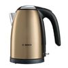 水壶 BOSCH TWK7808，1.7 L，2200 W，封闭式加热元件，不锈钢，金色