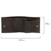Purse mens BEFLER "Classic", 100х90 mm, genuine leather, button, brown