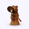 Богородская игрушка / Wooden souvenir "Bear with a spoon"