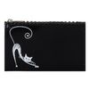Key case BEFLER "Elegant cat", natural leather, embossed, zip, 130x85 mm, black