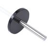 ЛАЙМА / Toilet brush with stand, metal, black, glossy