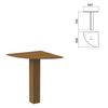 Budget corner desk, 600 x600 x740 mm, walnut French