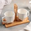 Доляна / Doliana / Set of mugs “Estet. Pomegranate ", 2 pieces, 220 ml, on a wooden stand