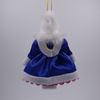 Потешный промысел / Christmas tree toy made of porcelain "Girl in a fur coat"