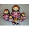 Лаврово / Matryoshka 10 pieces Floral with sequins - souvenir