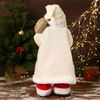 Зимнее волшебство / Doll "Santa Claus, in a white suit with an ornament, with a staff"