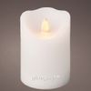 Kaemingk / LED candle with simulated flame Elody White 10 cm, battery operated, timer