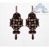 Lace earrings "Ludmila" brown