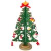 A decoração em madeira, o produto "Árvore de natal verde com brinquedos" de 30 cm